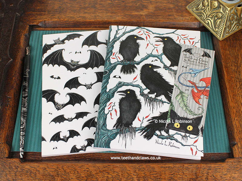 Crows bats notebook Journal UK @ Nicola L Robinson | Teeth and Claws